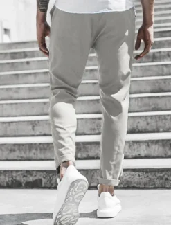 Men's Trousers Chinos Cropped Pants Casual Pants Buttons Pocket Plain Comfort Formal Party Work Fashion Classic Style ArmyGreen Black Micro-elastic