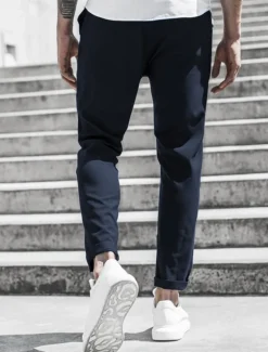 Men's Trousers Chinos Cropped Pants Casual Pants Buttons Pocket Plain Comfort Formal Party Work Fashion Classic Style ArmyGreen Black Micro-elastic