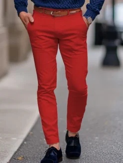 Men's Trousers Chinos Summer Pants Casual Pants Front Pocket Plain Comfort Breathable Casual Daily Holiday Fashion Basic Black White