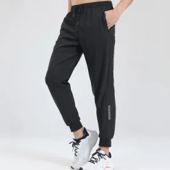 Men's Trousers Jogging Pants Sports Pants Training Pants Pocket Drawstring Elastic Waist Plain Comfort Sports Outdoor Daily Fashion Casual Black Gray Micro-elastic