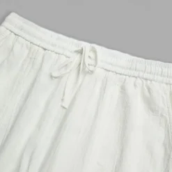 Men's Trousers Summer Pants Beach Pants Drawstring Elastic Waist Straight Leg Plain Comfort Yoga Daily Fashion Streetwear Navy Black