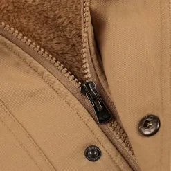 Men's Trucker Jacket Fleece Jacket Cargo Jacket Hoodie Jacket Vacation Daily Thermal Warm Pocket Fleece Fall & Winter Plain Fashion Streetwear Hooded Regular Black Brown Army Green Jacket