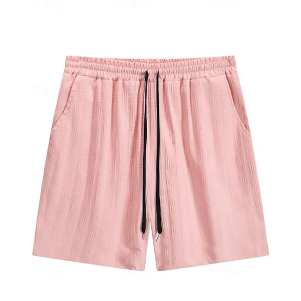 Men's T-shirt Suits 2 Pieces Outfits Tee & Shorts Sleeveless Hooded Summer Plain Fashion Casual 2 Piece Vacation Daily Wear Going out Black Pink White Top Tee for Men