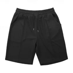 Men's T-shirt Suits 2 Pieces Outfits Tee & Shorts Short Sleeve Crew Neck Summer Plain Fashion Casual 2 Piece Vacation Daily Wear Going out Black White Royal Blue Top Tee for Men