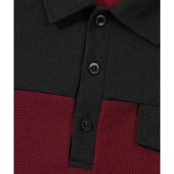 Men's T-shirt Suits 2 Pieces Outfits Tee & Shorts Short Sleeve Lapel Summer Color Block Fashion Casual Patchwork Pocket 2 Piece Vacation Daily Wear Going out Wine Dark Green khaki Top Tee for Men