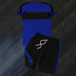 Men's T-shirt Suits Tracksuit Tennis Shirt Shorts and T Shirt Set Short Sleeve Crew Neck Spring & Summer Color Block Sports Fashion Designer 2 Piece Outdoor Street Casual Black White Yellow Top Tee