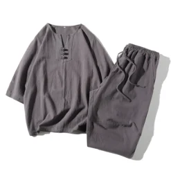 Men's T-shirt Suits Tracksuit Tennis Shirt Shorts and T Shirt Set Sports Designer Casual 2 Piece Black White Light Grey Top Tee for Men