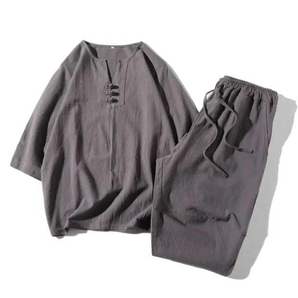 Men's T-shirt Suits Tracksuit Tennis Shirt Shorts and T Shirt Set Sports Designer Casual 2 Piece Black White Light Grey Top Tee for Men