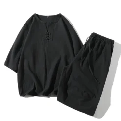 Men's T-shirt Suits Tracksuit Tennis Shirt Shorts and T Shirt Set Sports Designer Casual 2 Piece Black White Light Grey Top Tee for Men