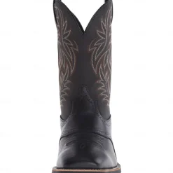 Men's Two-Tone Faux Leather Western Cowboy Boots – Classic Embroidered Design, Durable Construction, Perfect for Riding, Outdoor, and Casual Wear