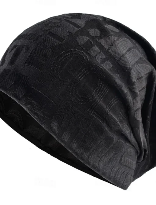 Men's Unisex Beanie Hat Beanies Skull Cap Black Blue Polyester Cozy Daily Wear Going out Patterned