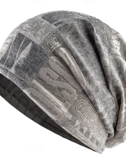 Men's Unisex Beanie Hat Beanies Skull Cap Black Blue Polyester Cozy Daily Wear Going out Patterned