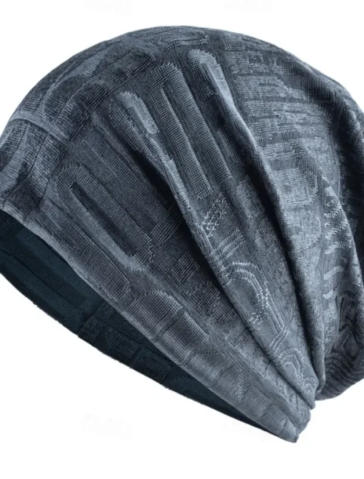 Men's Unisex Beanie Hat Beanies Skull Cap Black Blue Polyester Cozy Daily Wear Going out Patterned