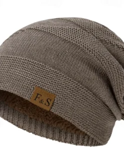 Men's Unisex Beanie Hat Winter Hats Beanies Skull Cap Knit Hat Black Wine Polyester Knitted Cozy Daily Wear Going out Solid / Plain Color Warm