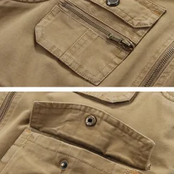 Men's Vest Gilet Fishing Vest Hiking Vest Sleeveless Vest Gilet Jacket Outdoor Street Holiday Daily Wear Streetwear Chic & Modern Spring Fall Pocket Cotton Blend Windproof Warm Pure Color Zipper