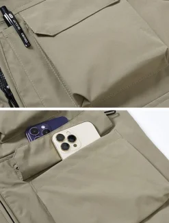 Men's Vest Gilet Fishing Vest Hiking Vest Daily Date Vacation Fashion Casual Spring & Fall Mesh Pocket Polyester Breathable Comfortable Plain Zipper V Neck Regular Fit Black Yellow Red Navy Blue Vest