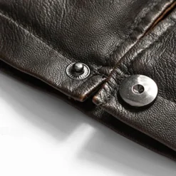 Men's Vest Gilet Wedding Event / Party Daily Fashion Business Fall & Winter Pocket Fleece PU Leather Thermal Warm Plain Zipper Stand Collar Regular Fit Coffee Vest