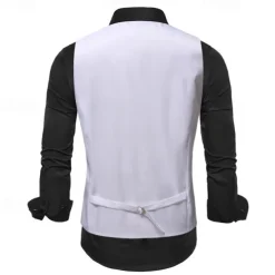 Men's Vest Tie Set Paisley Floral Jacquard Necktie Pocket Square 3PCS Waistcoat Retro Vintage Rococo for Suit or Tuxedo Wedding Party Masquerade