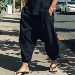 Men's Vest Top T-shirt Suits Shirt and Pant Sets 2 Pieces Outfits Sleeveless Crewneck Summer Plain Fashion Casual 2 Piece Vacation Daily Wear Going out Black Top Tee for Men