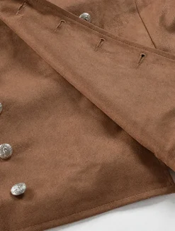 Men's Vest Waistcoat Daily Wear Vacation Going out Vintage Fashion Spring & Fall Button Polyester Comfortable Plain Double Breasted Lapel Regular Fit Black Royal Blue Brown Rose Red Vest