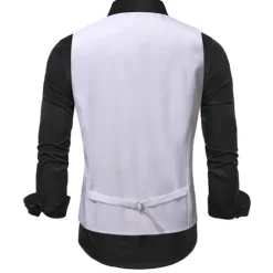 Men's Vest Waistcoat Gilet Wedding Office & Career Daily Wear Party / Cocktail Business Modern Contemporary Spring Fall Embroidered Pocket Print Button-Down Polyester Soft Outdoor Comfortable Flower