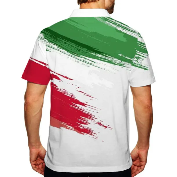 Men's Veterans Patriotic Polo Shirts Golf Shirt Short Sleeve Polo Shirts Collared Shirts Casual Streetwear Vacation Wear Party Outfits Buttons 3D Print White Yellow Red