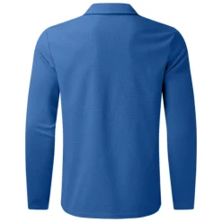 Men's Waffle Polo Shirt Quarter Zip Polo Going out Gym Turndown Quarter Zip Long Sleeve Sportswear Casual Solid Color Tartan Patchwork Zipper Fall & Winter Regular Fit Black White Yellow Blue Orange