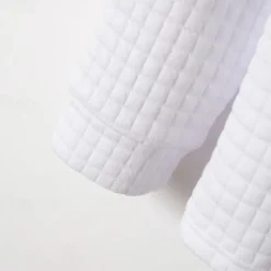 Men's Waffle Polo Shirt Quarter Zip Polo Daily Holiday Quarter Zip Long Sleeve Fashion Modern Plain Pocket Spring & Fall Regular Fit Black White Navy Blue Orange Light Grey Dark Gray Waffle Polo