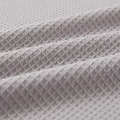 Men's Waffle Polo Shirts Home Standing Collar Quarter Zip Long Sleeve Basic Solid Color Knitted Spring & Fall Standard Fit Light Blue Black White Gray Waffle Polo Shirts