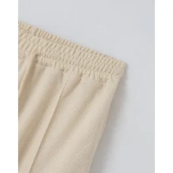 Men's Waffle Shirt Polo Tee Pants Sets Long Sleeve Quarter Zip Solid Color Knitwear Fashion Pocket Home Office / Career Street Black Ivory Blue Top Tee for Men