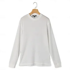 Men's Waffle Shirt T Shirt Tee Top Long Sleeve Shirt Long Sleeve Crew Neck Spring & Fall Plain Fashion Designer Basic Vacation Street Going out Dark Grey Black White Top Tee for Men