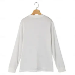 Men's Waffle Shirt T Shirt Tee Top Long Sleeve Shirt Long Sleeve Crew Neck Spring & Fall Plain Fashion Designer Basic Vacation Street Going out Dark Grey Black White Top Tee for Men