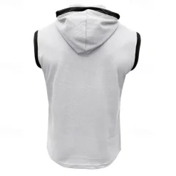 Men's Waffle Shirt Tank Top Undershirt Sleeveless Shirt Sleeveless Hooded Summer Plain Fashion Designer Muscle Outdoor Going out Gym Black White Red Top Tee for Men