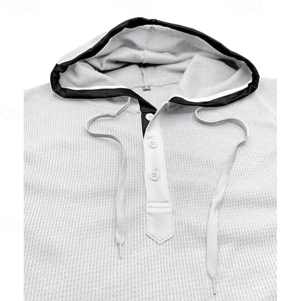 Men's Waffle Shirt Tank Top Undershirt Sleeveless Shirt Sleeveless Hooded Summer Plain Fashion Designer Muscle Outdoor Going out Gym Black White Red Top Tee for Men