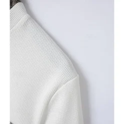 Men's Waffle Shirt T-shirt Suits 2 Pieces Outfits Tee & Shorts Short Sleeve Standing Collar Summer Color Block Fashion Casual 2 Piece Front Pocket Vacation Daily Wear Going out Black White Royal Blue