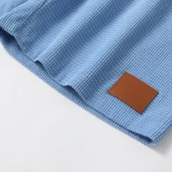 Men's Waffle Shorts Shorts Summer Shorts Casual Shorts Pocket Drawstring Elastic Waist Plain Comfort Breathable Short Outdoor Vacation Sport Casual Black White Micro-elastic