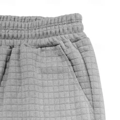 Men's Waffle Shorts Sweat Shorts Shorts Summer Shorts Beach Shorts Pocket Drawstring Elastic Waist Plain Comfort Breathable Short Outdoor Sports Classic Casual Black White