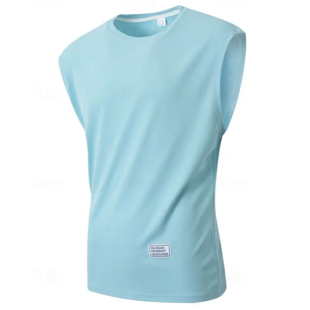 Men's Waffle Tee Tank Top Vest Top Undershirt Sleeveless Crew Neck Summer Plain Fashion Designer Basic Classic Vacation Street Going out Black White Pink Top Tee for Men