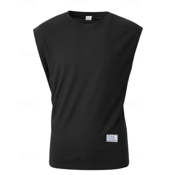 Men's Waffle Tee Tank Top Vest Top Undershirt Sleeveless Crew Neck Summer Plain Fashion Designer Basic Classic Vacation Street Going out Black White Pink Top Tee for Men