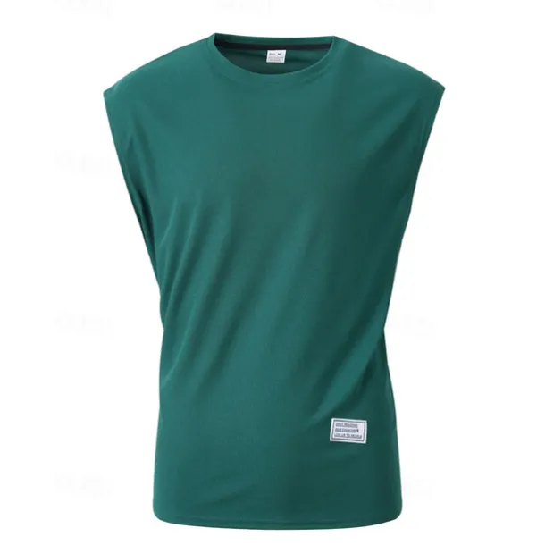 Men's Waffle Tee Tank Top Vest Top Undershirt Sleeveless Crew Neck Summer Plain Fashion Designer Basic Classic Vacation Street Going out Black White Pink Top Tee for Men