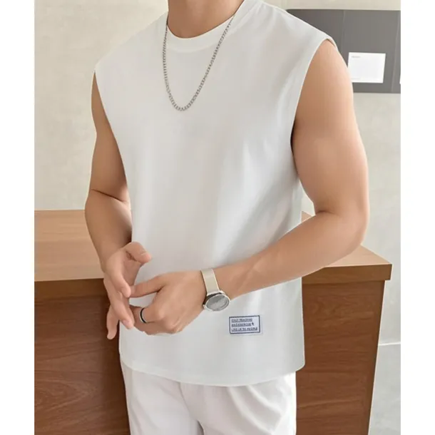 Men's Waffle Tee Tank Top Vest Top Undershirt Sleeveless Crew Neck Summer Plain Fashion Designer Basic Classic Vacation Street Going out Black White Pink Top Tee for Men