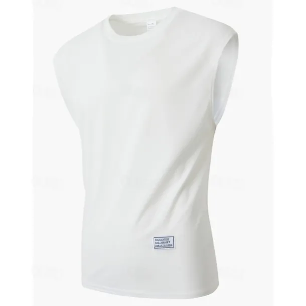 Men's Waffle Tee Tank Top Vest Top Undershirt Sleeveless Crew Neck Summer Plain Fashion Designer Basic Classic Vacation Street Going out Black White Pink Top Tee for Men