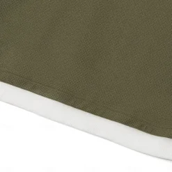 Men's Waffle T-shirt Quarter Zip Tee Tee Top Long Sleeve Shirt Long Sleeve Crewneck Spring & Fall Color Block Fashion Designer Basic Zipper Fake two piece Vacation Street Going out Dark Brown Army