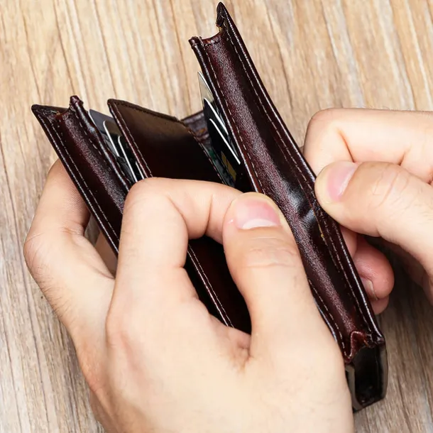 Men's Wallet Coin Purse Credit Card Holder Wallet Envelope Bag Cowhide Shopping Daily Large Capacity Waterproof Lightweight Black Coffee