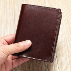 Men's Wallet Coin Purse Credit Card Holder Wallet Envelope Bag Cowhide Shopping Daily Large Capacity Waterproof Lightweight Black Coffee