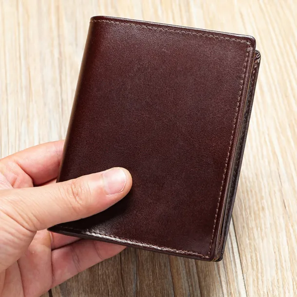 Men's Wallet Coin Purse Credit Card Holder Wallet Envelope Bag Cowhide Shopping Daily Large Capacity Waterproof Lightweight Black Coffee