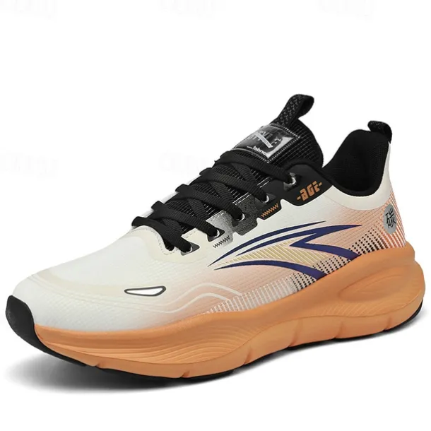 Men's Warm Lined Running Sneakers, Lightweight Cushioned Athletic Shoes with Lace-Up Design for Winter Outdoor Sports and Daily Wear