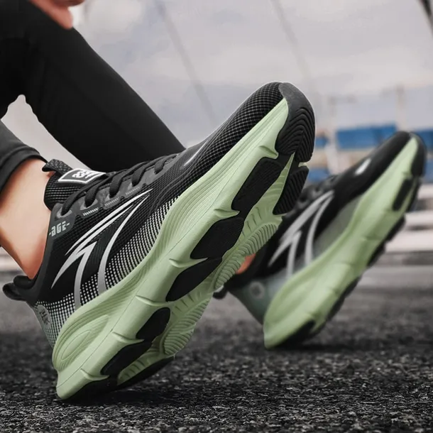 Men's Warm Lined Running Sneakers, Lightweight Cushioned Athletic Shoes with Lace-Up Design for Winter Outdoor Sports and Daily Wear