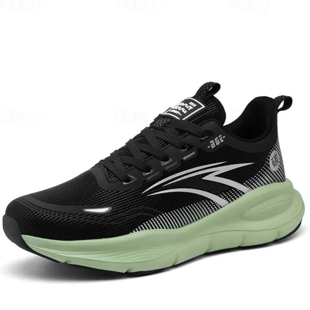 Men's Warm Lined Running Sneakers, Lightweight Cushioned Athletic Shoes with Lace-Up Design for Winter Outdoor Sports and Daily Wear