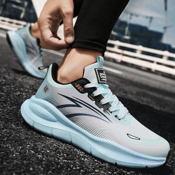 Men's Warm Lined Running Sneakers, Lightweight Cushioned Athletic Shoes with Lace-Up Design for Winter Outdoor Sports and Daily Wear